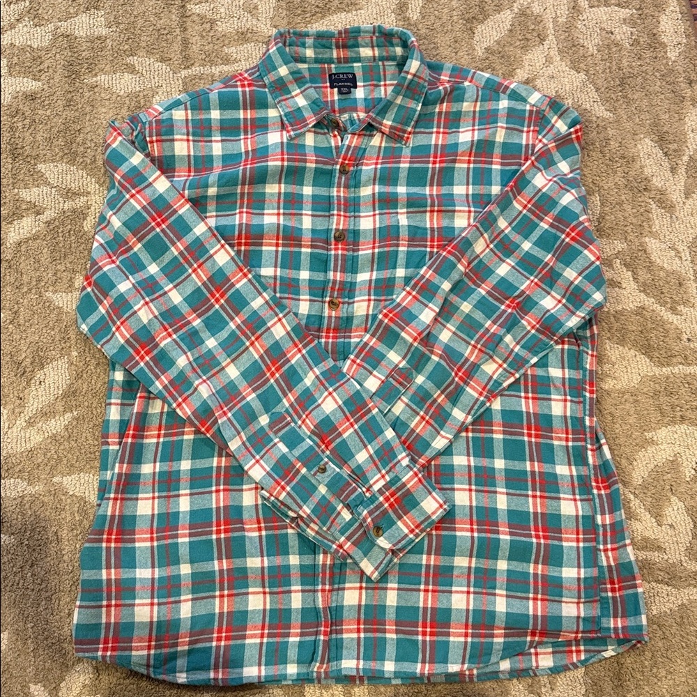 J Crew Men's Multicolor Plaid Button Down Shirt